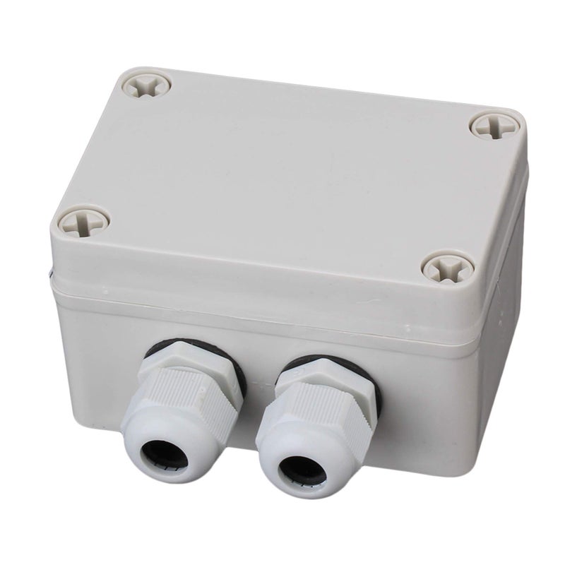 RDEXP White Gray Plastic Waterproof 6 Position Terminals Electric Junction Project Box for 5-10mm Dia Wire - Image 1